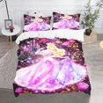 thumbnail image 1 of Princess, Anime Rapunzel Mermaid Ariel Bedding Set for Teens, Cartoon Pattern, 3D Print Duvet Cover, 1 of 5