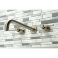 thumbnail image 2 of Kingston Brass KS8058DL Concord Two-Handle Wall Mount Roman Tub Faucet, Brushed Nickel, 2 of 7