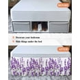 thumbnail image 7 of Purple Lavender Wrap Around Bed Skirts for King Bed 16" Drop,Bed Skirt with Adjustable Elastic Belt Dust Ruffle Bed Valance for Bedroom Hotel Farmhouse Pastoral Botanical Floral Bed Frame Cover, 7 of 7