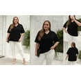 thumbnail image 4 of Sherrylily Women Plus Size V Neck T Shirts Half Sleeve Tees Loose Fit Tunic Casual Tops XL-5XL, 4 of 4