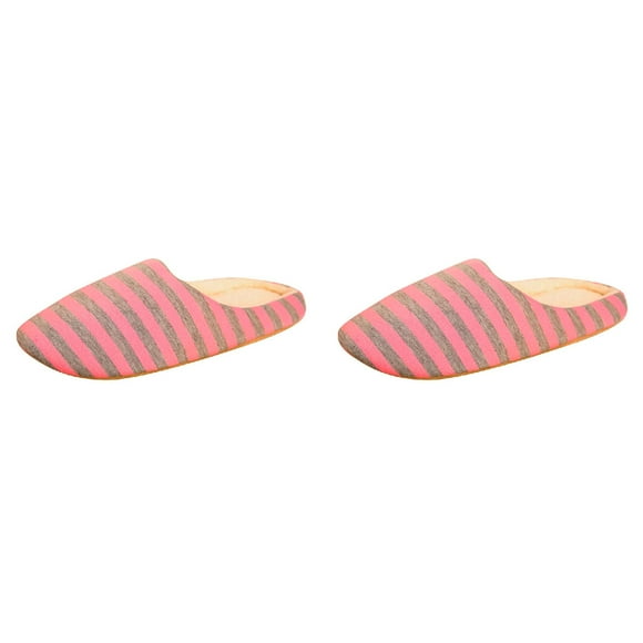(2-Pack) Rinsvye Woman's Warm Home Plush Slippers with Arch Support for Women Soft Slippers Anti-Slip Winter Womens Animal Slippers Floor Bedroom Shoes