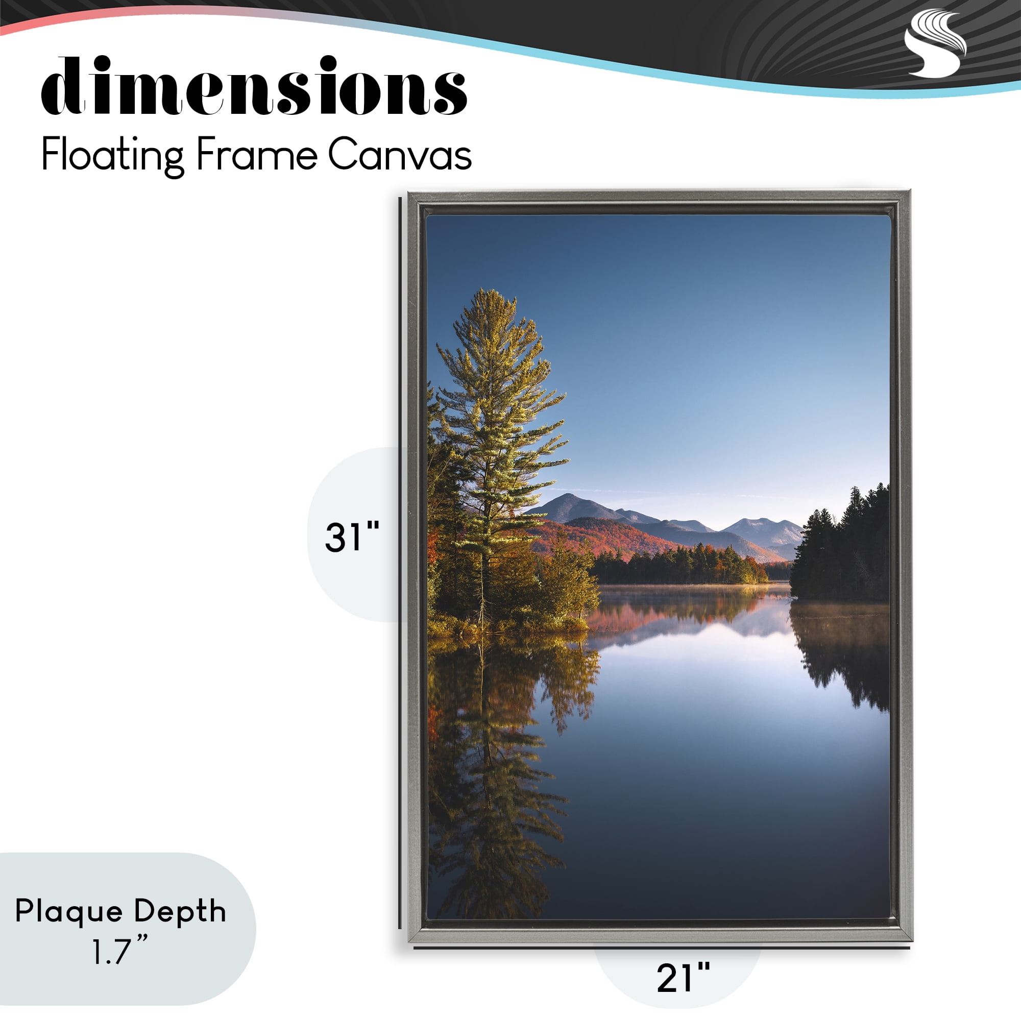 Stupell Industries Autumn Morning Wilderness Gray Framed Floater Canvas Wall Art, design by Jonathan Zaharek