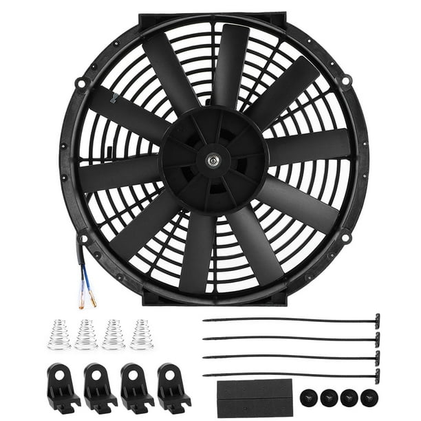 Ventilador de radiador de coche de 12 pulgadas, refrigeración del compartimento del motor con Kit de montaje, piezas modificadas para automóvil Jadeshay A