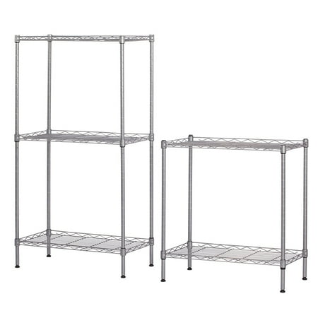 Wire Storage Shelves 5 Tier Metal Garage Tower Racks And Shelving