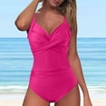 thumbnail image 5 of Gubotare Womens Quick Dry One Piece Swimsuit One Shoulder Ruffle Bathing Suit Adjustable Swimwear,Hot Pink L, 5 of 5