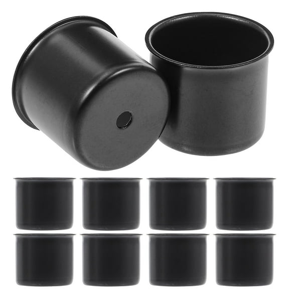 MRLESS 10pcs Black Metal Candle Cups for DIY Candle Making