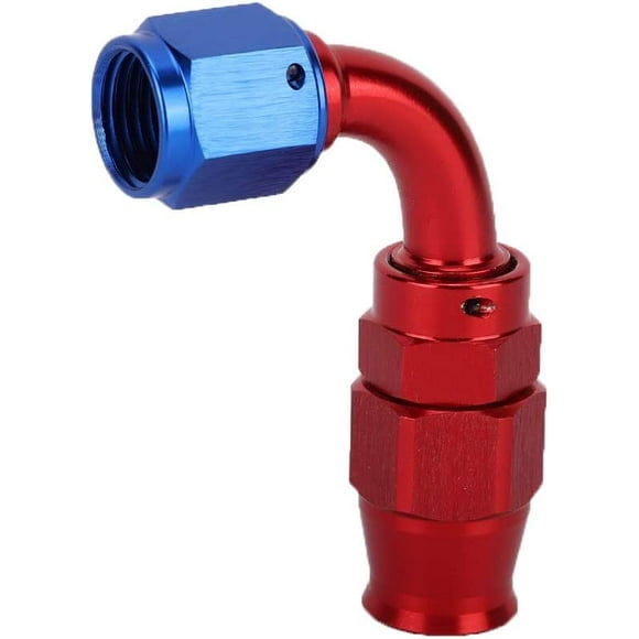 1 Piece of Gasoline Connector, Aluminum Alloy Aluminum Alloy Coolant Fuel Adapter ANO -Pipe, for Teflon (90°)