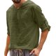 thumbnail image 1 of Camisas Casuales de Tendencia Con Botones Para Hombres Camisas de Lino Y Algodón Camisas de Manga Larga Odeerbi  ODB-6, 1 of 8