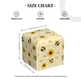 thumbnail image 4 of Kdxio Sunflowers Bee Print Tissue Box Cover,Square Decorative PU Leather Facial Paper Case Organizer Holder Dispenser for Bathroom,Night Stands,Desk,Car 5.2''X5.2''X5.2'', 4 of 8
