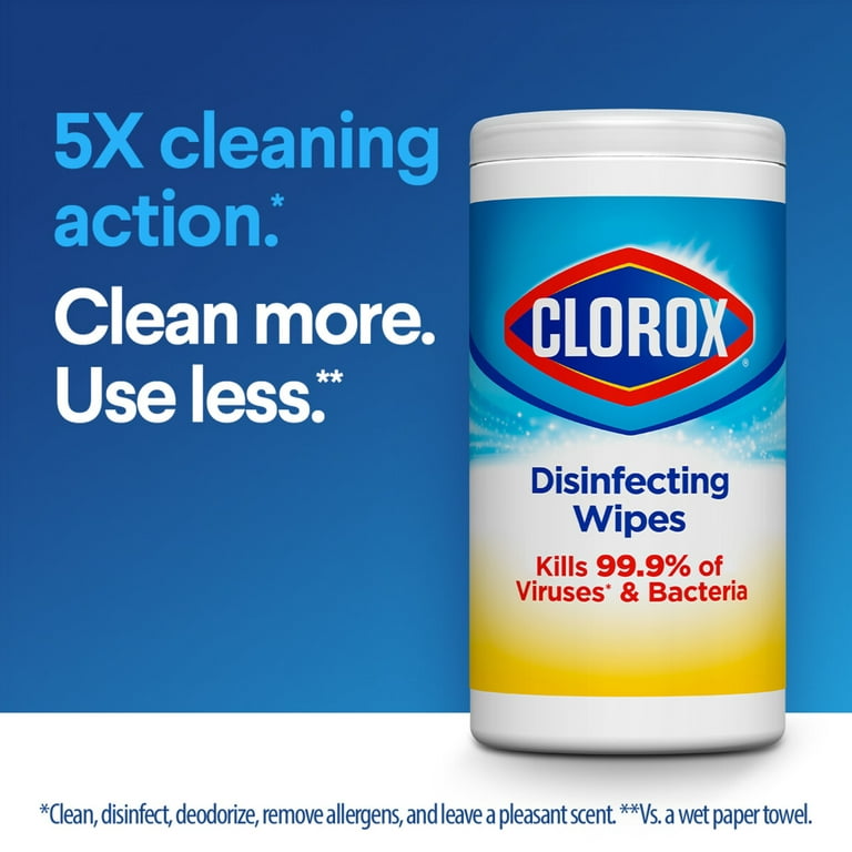 Clorox Disinfecting Wipes, Fresh Scent - 75 count, 19.7 oz canister