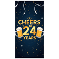 thumbnail image 3 of LUUFILx Cheers to 24 Years Banner Celebration Backdrop Party Decoration Beer Themed Poster Birthday Anniversary Festive Event Décor Background Supplies, 3 of 8