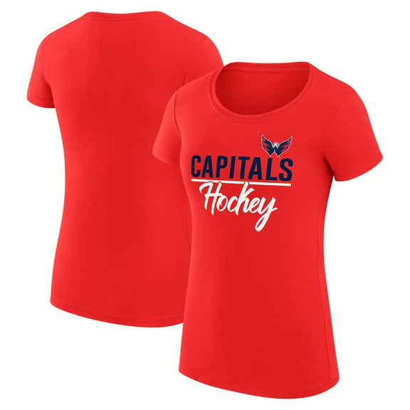 Women's G-III 4Her by Carl Banks Red Washington Capitals Super-Slim Fit Lightweight Team Sport T-Shirt