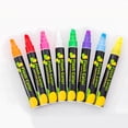 thumbnail image 3 of Yeacher 8 Pack Chalk Marker Pen Dry Erase Markers 6mm Reversible Bullet & Chisel Tip Fluorescent Markers Highlighters for LED Menu Board Bistro Board AD Drawing POP Art Glass Window Blackboard, 3 of 7