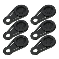 WHAMVOX Tent Trap Clip with Inside Round Lock and Outside Ring for Secure Tarpaulin Hold Black Plastic 10pcs
