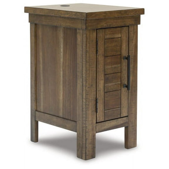 Signature Design by Ashley Casual Moriville Chairside End Table  Grayish Brown