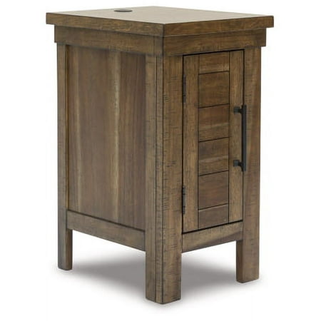 Signature Design by Ashley Casual Moriville Chairside End Table Grayish Brown