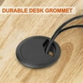 thumbnail image 3 of 2 Inch / 50mm Black Desk Grommet, Wire Cord Cable Hole Cover, Office PC Table Desk Cable Grommet Cord Organizer, 2Pcs, 3 of 7