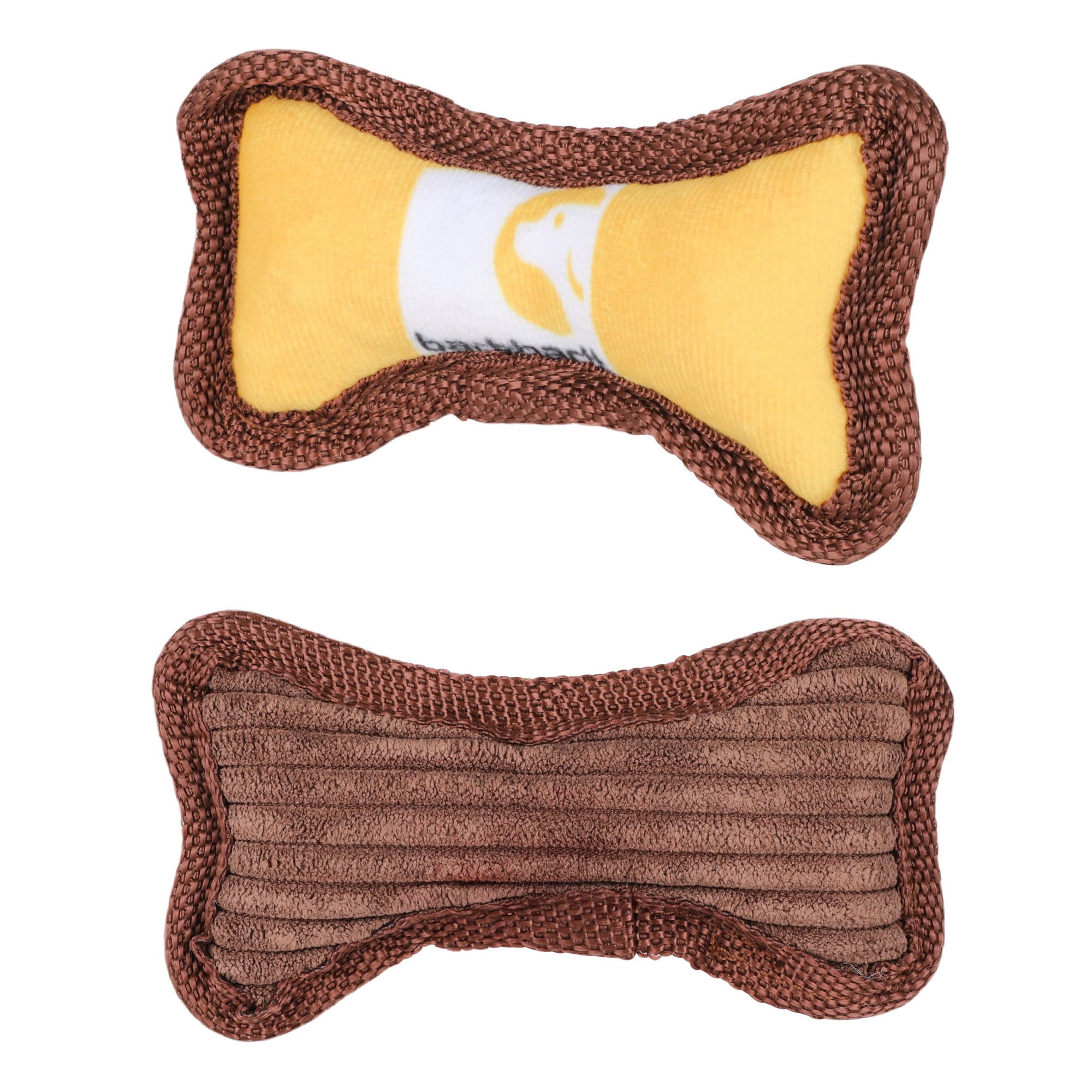 Chomp Haus Barkhartt Bone – Luxurious Plush Dog Toy with Squeaker, Premium Fabric, Embroidered Details, Designer-Inspired Chew Toy, Fun Gift for Small to Medium Dogs & Dog Lovers