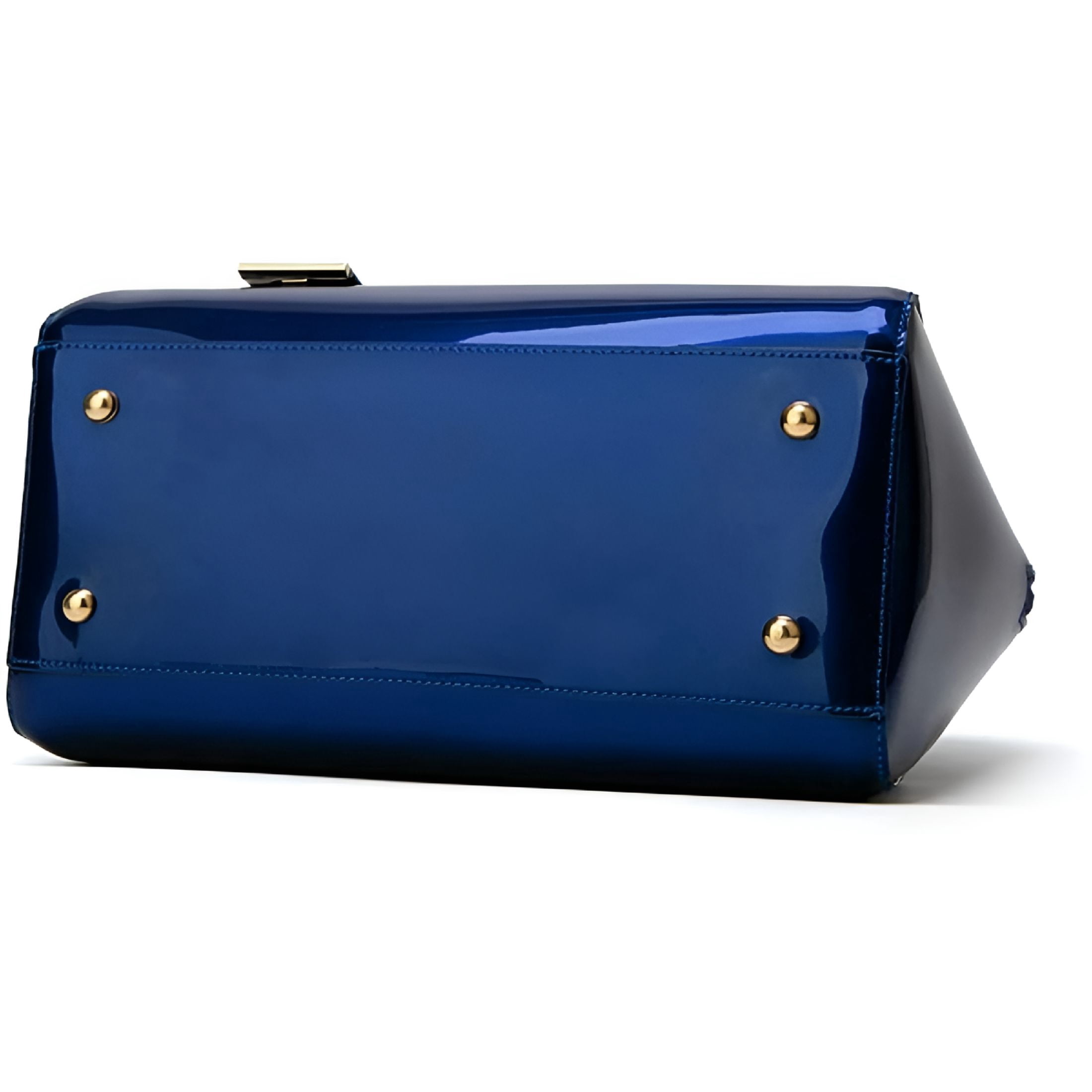 GASTROPOD Royal Blue Purse for Women Crossbody Shiny Patent Leather Handbags Dome Satchel Handbags Medium Size Medium Crossbody Bags for Women