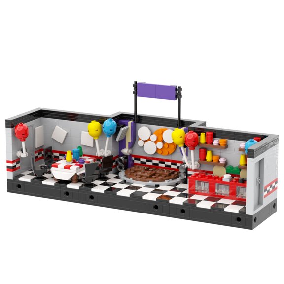 MOOXI FNAF Stage Building Set,Creative Cute Building Blocks Children Kits,Halloween for Kids(745pcs)