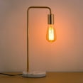 thumbnail image 3 of Gold Haitral Modern Table Lamp with Marble Base for Bedroom, 3 of 7