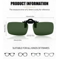 thumbnail image 5 of Joopin 2 Pairs Polarized Clip-On Sunglasses Rimless Flip Up Anti-Glare Driving Glasses(green+silver), 5 of 10