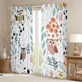 thumbnail image 2 of Homewish Kawaii Colorful Owl Black Out Curtains for Child Boys Girls,Chic Floral Flower Curtains Pack of 2 (42x63 Each),Cartoon Animal Bedroom Curtains,Super Cozy Room Decor, 2 of 6