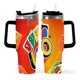 thumbnail image 2 of UNO Vaso aislado de acero inoxidable con asa, diseño temático, regalo para familia, amigos y fans; incluye pajita y encaja en el portavasos estándar, 40 oz, 2 of 6