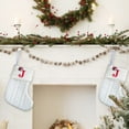 thumbnail image 5 of Xuniizn Personalized Christmas Stockings with Initials - Custom Embroidered Stocking Set, Luxury Velvet Xmas Stockings for Family, Holiday Christmas Decorations, White, New Model J, 5 of 6