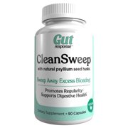 Gut Response CleanSweep Capsules, Supports Healthy Bowel Movements, Digestive Health Support, Promotes Regularity, Natural Psyllium Seed Husk, Daily Fiber Supplement, 90 Capsules, 90 Servings