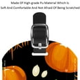 thumbnail image 4 of Square 2Pack PU Leather Pumpkin Cruise Luggage Tag with Privacy Cover and Name ID Tag for Travel Handbags Backpacks Luggage Tags, 4 of 6