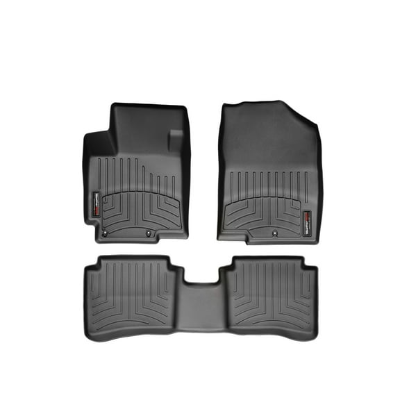 WeatherTech Custom Fit FloorLiners compatible with 2012-2017 Hyundai Accent - 1st & 2nd Row, Black