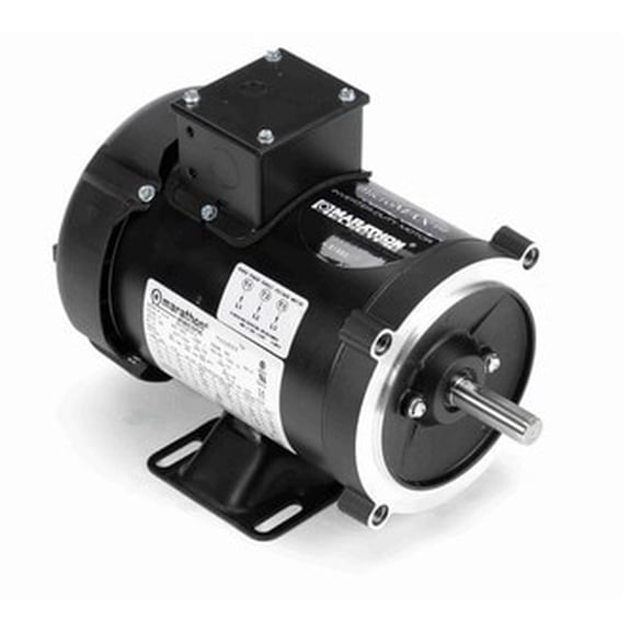 3/4 hp 1800 RPM 3-Phase 56C Frame TEFC (rigid base) 230V Marathon Motor # Y506