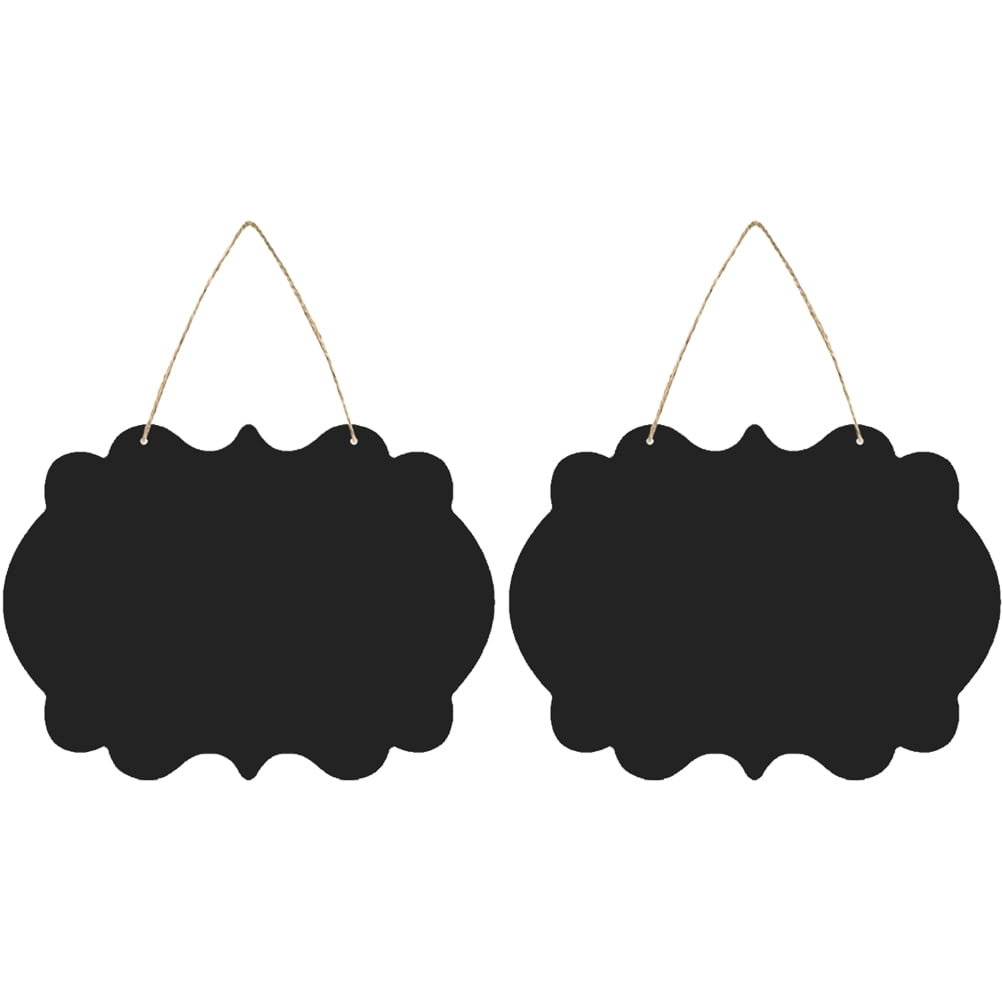 OUNONA Hanging Chalkboard Board Signs Message Mini Wedding Small Decorative Blackboard Tags