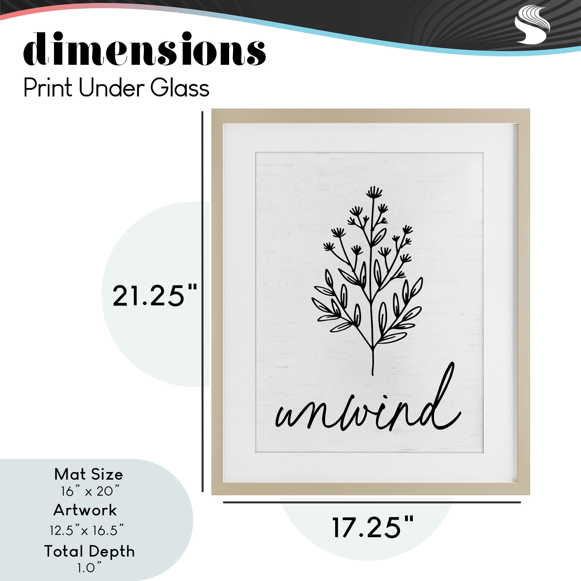 Bathroom Herb Unwind Birch Framed Print Under Glass, design by Lettered and Lined