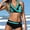 Blue, variant on Color Split Straps Swimwear Beachwear Swimsuit Two- Up 2pack Bikini Women Print Swimwears Tankinis Set Blue XL