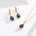 thumbnail image 2 of Hermoso Collar Y Aretes Gota C/ Zafiro Swarovski Oro 14k Lam dorado Unitalla, 2 of 2