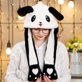 thumbnail image 1 of Lindo juguete con un mechón de gorro de actividad con orejas largas, gorro con bolsa de aire con orejas de conejo, regalo infantil para mujeres en otoño e invierno., 1 of 6