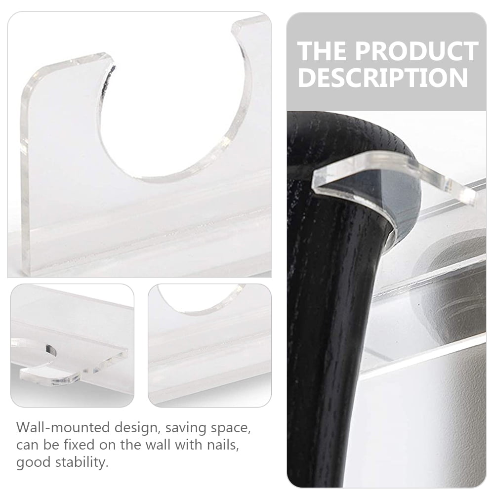 Acrylic Baseball Bat Holder Wall Softball Bracket Vertical Baseball Bat