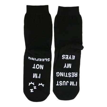

HESITONE Unisex Novelty Funny Saying Ankle Socks I Am Not Sleeping Just Resting My Eyes Letters Crew Hosiery Birthday Gifts