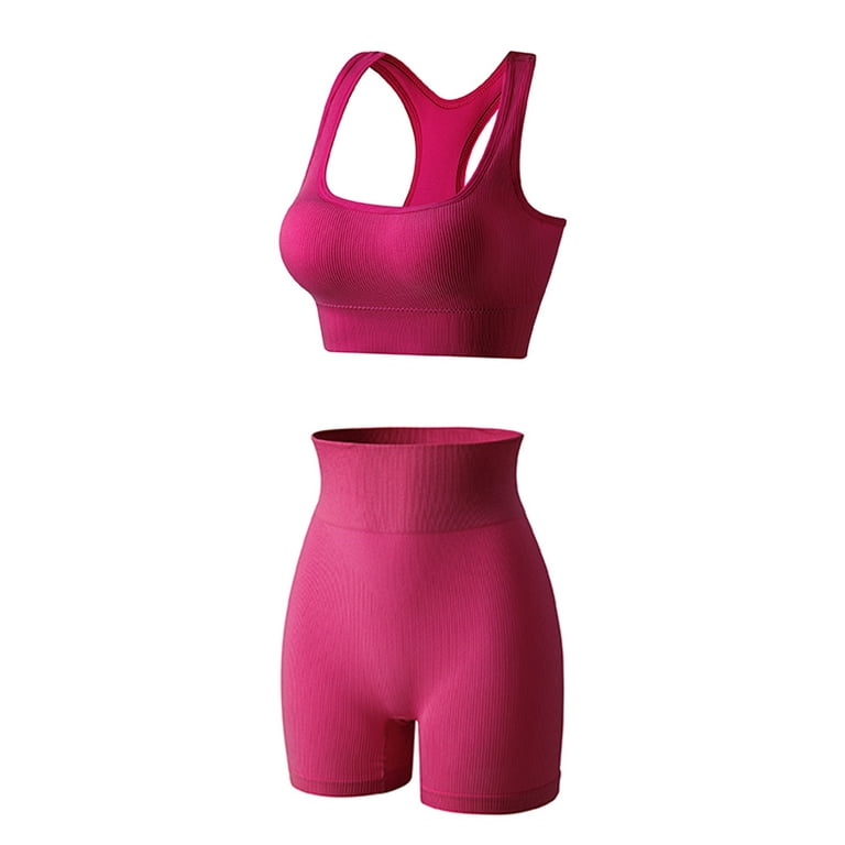 Cotonie Workout Sets for Women Sport Bra Seamless Crop Tops Leggings  Matching 2 Pieces Outfits, Two Piece Yoga Bra Workout Outfits 