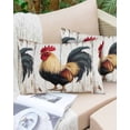 thumbnail image 6 of Retro Rooster Throw Pillow Cover 20 x 26 Inch Decorative Pillow Cover Watercolor Vintage Rooster Lumbar Pillowcase Seasonal Rectangle Cushion Case for Couch Sofa Bed Living Room, 6 of 7