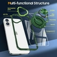 thumbnail image 3 of Cover for iPhone 16 Case with Ring Holder Magnetic Black Compatible with Magsafe Wireless Charger iPhone 16 Phone Case Clear Shockproof Rugged (Green), 3 of 14