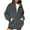 Dark Gray Coat for Women, variant on Women’s fuzzy lined oversized hooded jacket with pouch pocket comfortable warm for casual outings winter daily wear Beige S