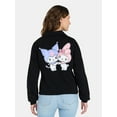 thumbnail image 3 of Kuromi and My Melody Women's Graphic Sweatshirt with Long Sleeves, Sizes XXS-XXL, 3 of 5