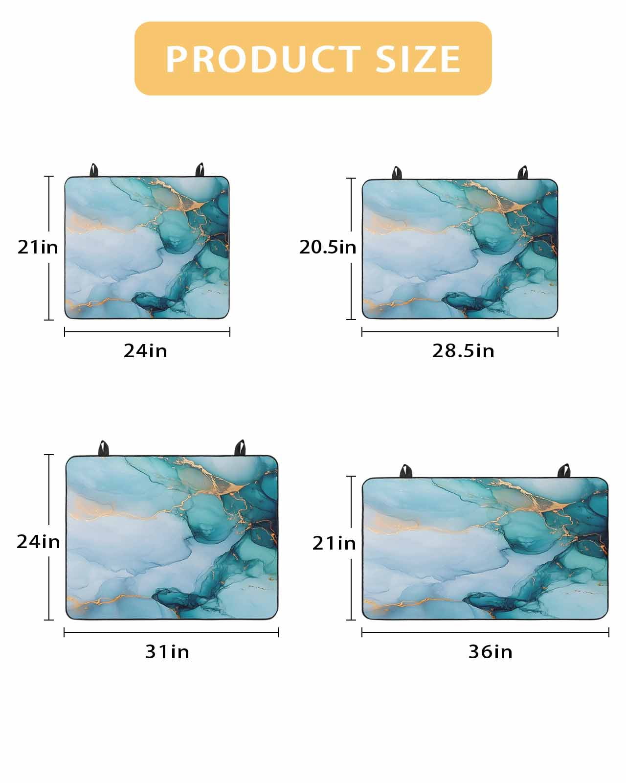 nqOlkjepod Large Induction Cooktop Protector Mat 24"x21", Turquoise Gold Marble Stove Top Covers for Electric Stove, Modern Marble Geometric Decorative Stove Burner Cover Mats, Glass Top Stove Cover
