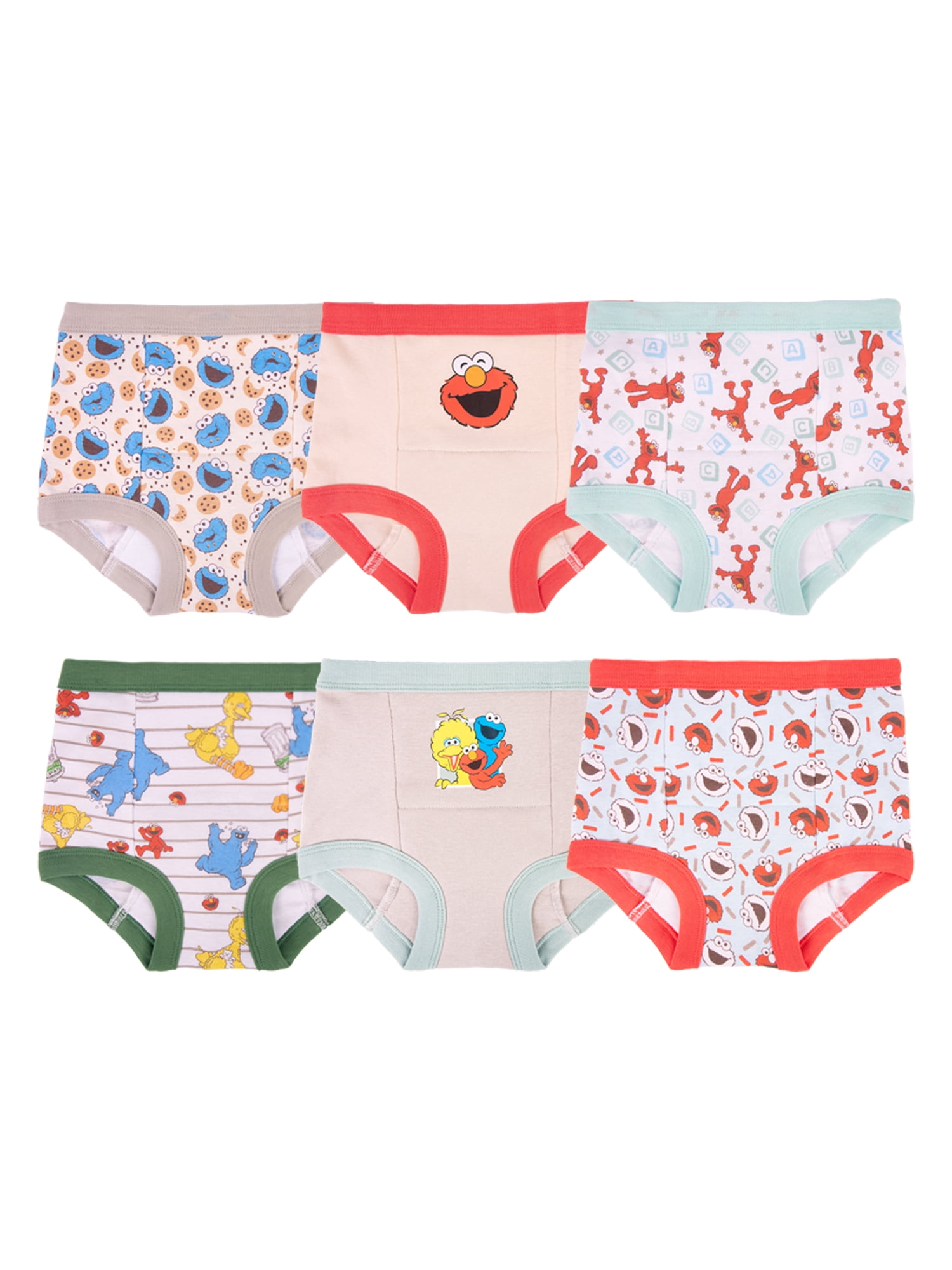 Elmo Character Toddler Girl Training Pants, 6 - Pack, Sizes 2T-3T