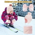 thumbnail image 3 of Girls Winter Hat Scarf Gloves Set Knit Caps Warm Cute Winter Hat Hats New Baby Essentials, 3 of 3
