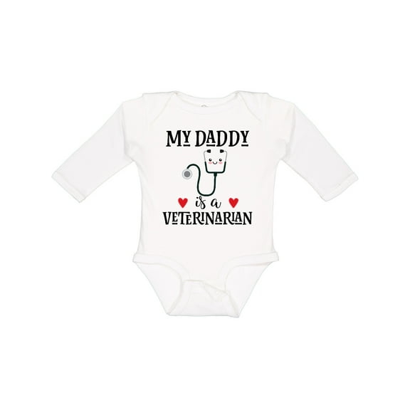 Inktastic Veterinarian Daddy Vet Boys or Girls Long Sleeve Baby Bodysuit