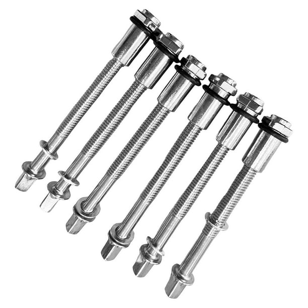 pitrice 6 Pieces Drum Tension Rods Hardware for Snare Drum Spare Parts